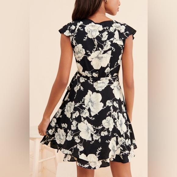 Free People French Quarter Wrap Mini Dress  size M - Picture 3 of 5